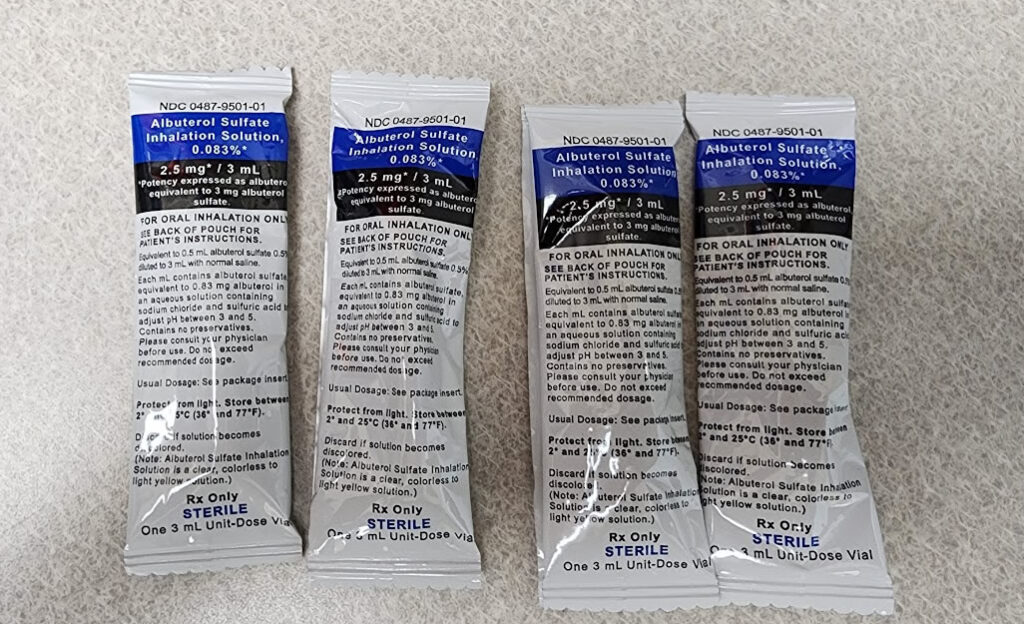 Airway pouch albuterol