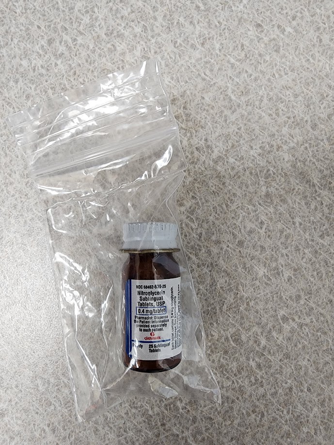 BLS pouch nitroglycerin