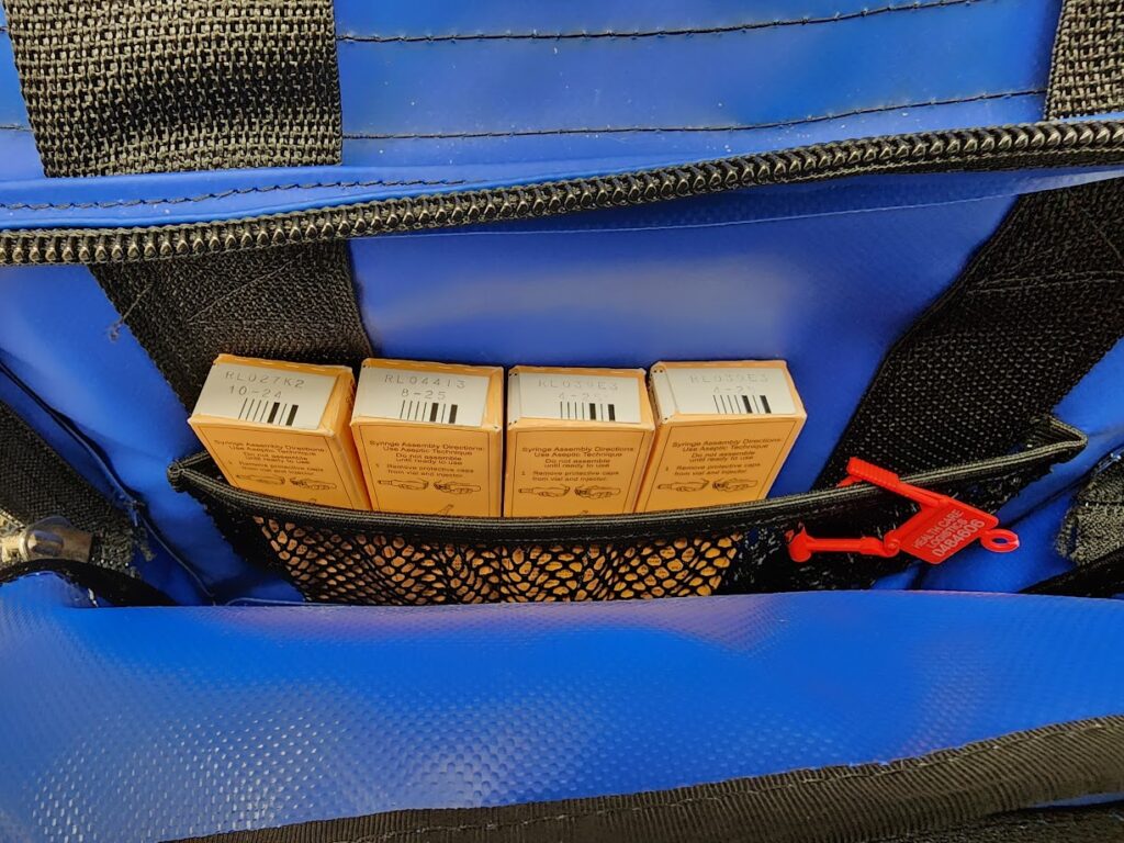 Naloxone pouch contents